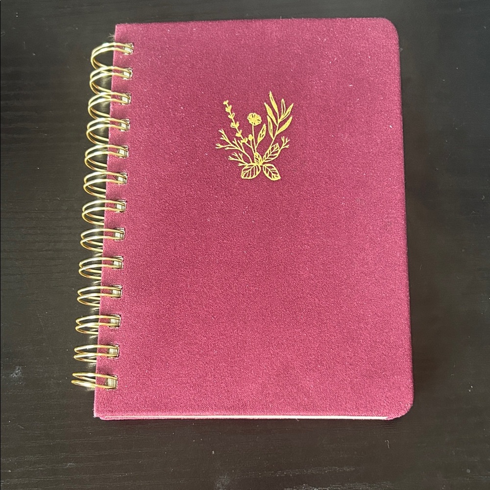 Journal, notebook, Threshold Burgundy Spiral Notebook with Gold Accents